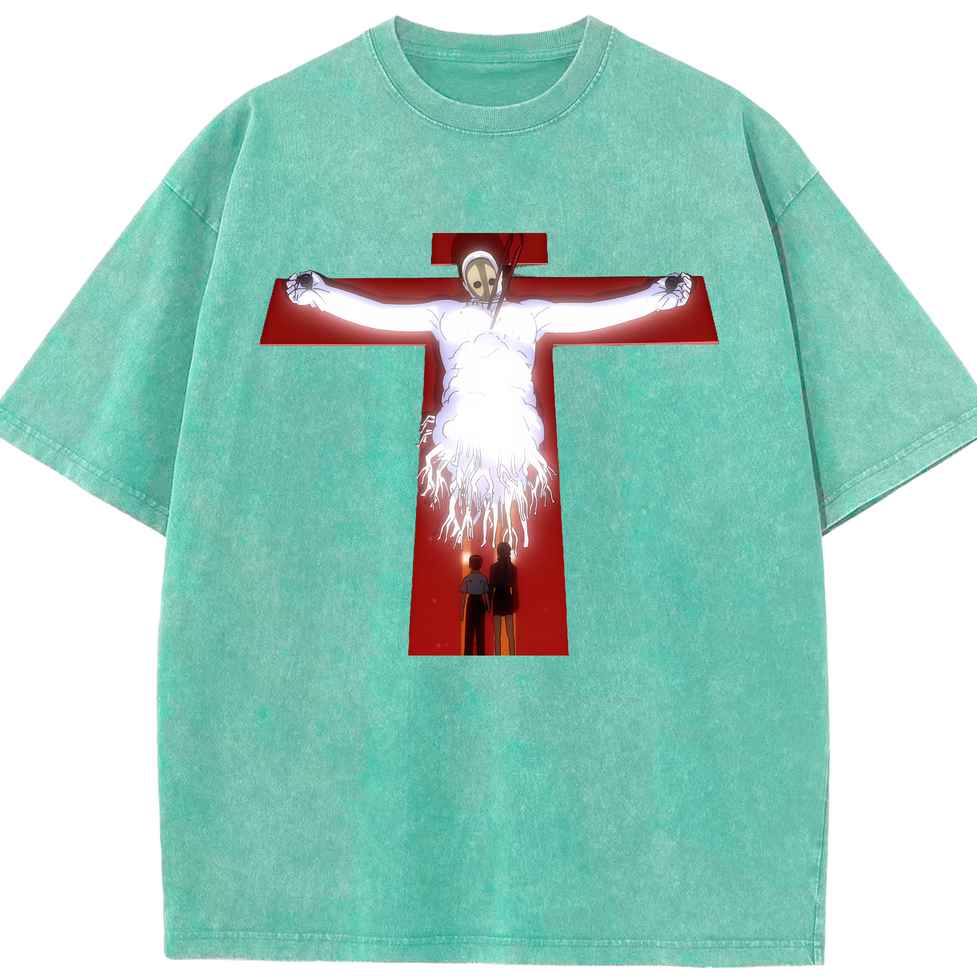 （画像用） EVA 新世紀エヴァンゲリオン 綿100% ヴィンテージ風 半袖Tシャツ（フロントプリント）